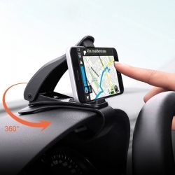 Универсална стойка за автомобил Universal Smart Clip, Захващане на щипка, Черна