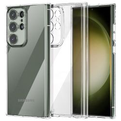 Силиконов кейс Armor Anti Shock за Samsung Galaxy S23 Ultra, Защита около камерите, Прозрачен
