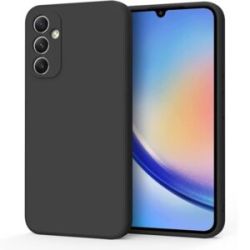 Кейс Silicone Lite за Samsung Galaxy A55 5G, Защита около камерата, Черен