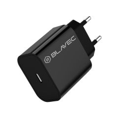 Зарядно адаптер Blavec, BC1, Type C, PD 25W (TCBC1-CW25), Бързо зареждане, Черно