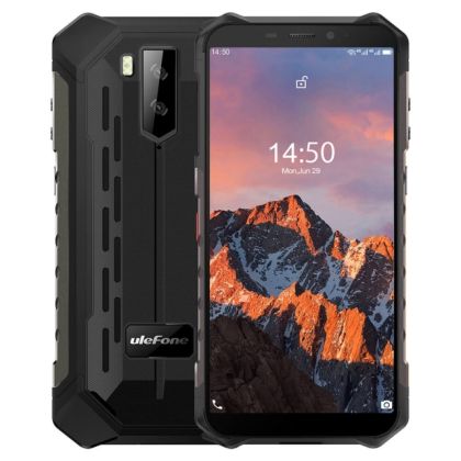 Смартфон Ulefone Armor X5 Pro, Противоударен+Подарък стъклен протектор, Черен