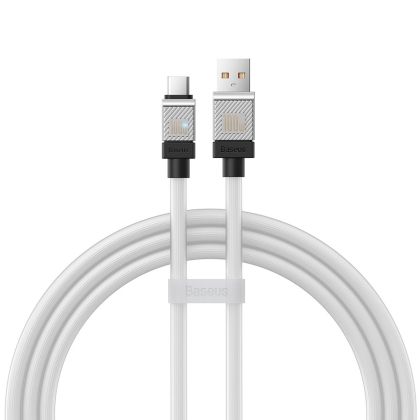 Кабел Baseus, Coolplay, 100W, USB-Type C, Бързо зареждане, (CAKW000602), 1m., Бял