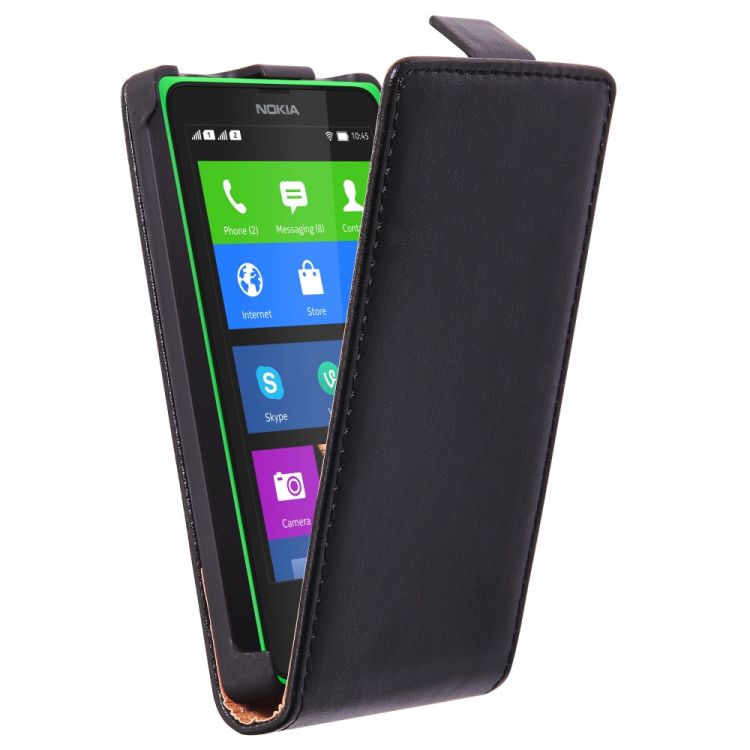 Кожен Flip калъф за Nokia X