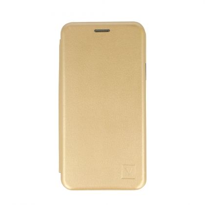 Луксозен кожен калъф Vennus Elegance Book за IPhone 7/8/SE2 (2020), Златен