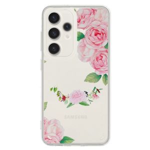 Кейс Tel Protect Flower, за Samsung Galaxy A33 5G, Защита около камерата, Прозрачен с розови рози
