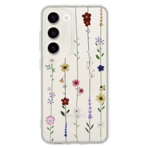 Кейс Tel Protect Flower, за Samsung Galaxy S23, Защита около камерата, Прозрачен с маргаритки