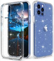 Силиконов блестящ гръб Lily Crystal Glitter за IPhone 15 Pro, Прозрачен