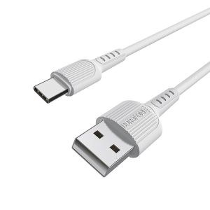 Кабел Borofone, BX16 Easy, USB-Type C, 3A, Бързозареждащ, 1m., Черен