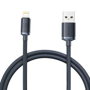 Кабел Baseus, Crystal Shine, USB - Lightning, 2.4A, за IPhone, 1,2m., (CAJY000001), Черен