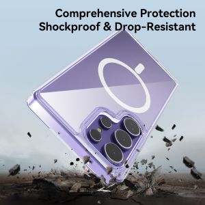 Кейс Rock Magnetic Crystal, за Samsung Galaxy S25 Ultra, Прозрачен