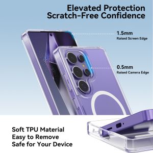 Кейс Rock Magnetic Crystal, за Samsung Galaxy S25 Ultra, Прозрачен