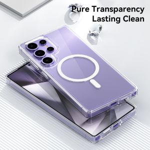 Кейс Rock Magnetic Crystal, за Samsung Galaxy S25 Ultra, Прозрачен