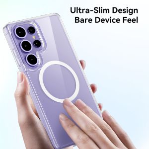 Кейс Rock Magnetic Crystal, за Samsung Galaxy S25 Ultra, Прозрачен
