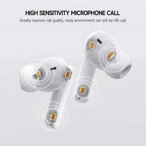 Безжични слушалки Blavec, Bluetooth TWS Earphones BW-01 Pure, Бели