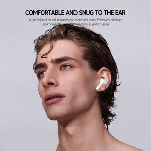 Безжични слушалки Blavec, Bluetooth TWS Earphones BW-01 Pure, Бели