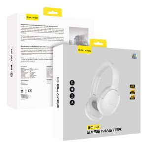 Слушалки Blavec, Headphones Bluetooth BO12 Bass Master, (BO12-B), Бели